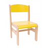 [Drevená stolička  Extra BUK žltá - 26 cm]