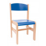 [Drevená stolička Extra BUK - modrá - 31 cm]