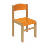 [Drevená stolička BUK oranžová 26 cm]