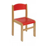 [Drevená stolička BUK - červená - 31 cm]