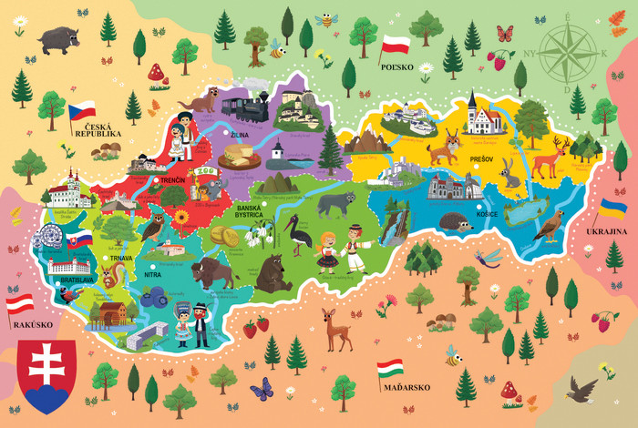 Puzzle - mapa - Mapa Slovenska | Nomiland.sk - obchod pre ...