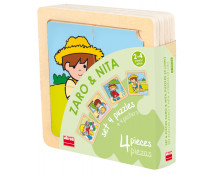 Zaro a Nita - puzzle, 4 ks - 4 dieliky