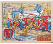 Puzzle - Výroba áut