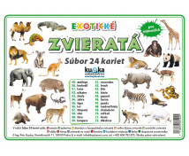Precvičovacie karty - Zvieratá - exotické-slovenská verzia