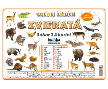 Precvičovacie karty - Zvieratá - voľne žijúce-slovenská verzia