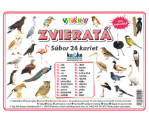 Precvičovacie karty - Zvieratá - vtáky-slovenská verzia