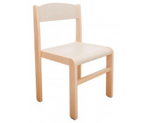 Drevená stolička výška 26 cm - BUK, cappuccino