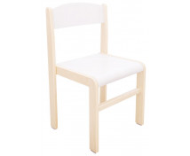 Drevená stolička výška 26 cm - JAVOR, biela