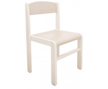 Drevená stolička JAVOR BIELENÝ-cappuccino, 35 cm VYP