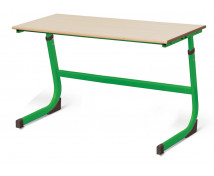 Školská dvojmiestna lavica s reguláciou výšky, veľ. 2-4, zelená