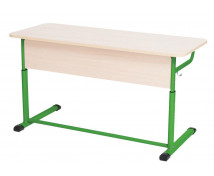 Školská dvojmiestna lavica s reguláciou výšky, veľ. 4-7, zelená