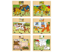 Puzzle - Zvieratká, set 6 ks