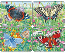Puzzle - Motýle, set 4 ks