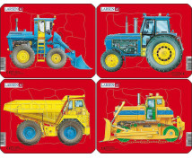 Puzzle - Poľnohospodárske vozidlá, set 4 ks