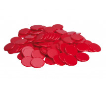 EDUCO - Plastové žetóny - červené