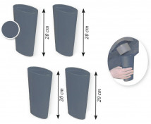Nožičky 4 ks ku plast.post. sivé