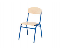 Stolička s kov. konštrukciou, 38 cm modrá