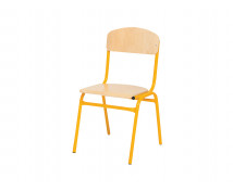 Stolička s kov. konštrukciou, 38 cm žltá