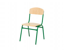 Stolička s kov. konštrukciou, 38 cm zelená