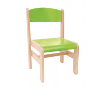 Drevená stolička Extra BUK zelená - 26 cm