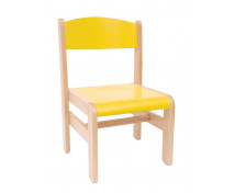 Drevená stolička  Extra BUK žltá - 26 cm