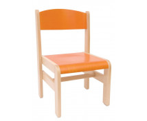 Drevená stolička Extra BUK oranžová - 26 cm