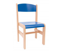 Drevená stolička Extra BUK - modrá - 31 cm