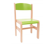 Drevená stolička Extra BUK - zelená - 31 cm