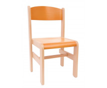 Drevená stolička Extra BUK - oranžová - 31 cm