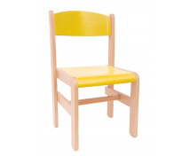 Drevená stolička Extra BUK - žltá - 35 cm