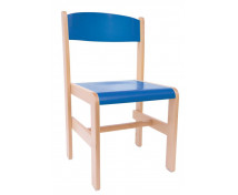 Drevená stolička Extra BUK - modrá - 38 cm