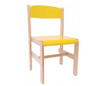 Drevená stolička Extra BUK - žltá - 38 cm