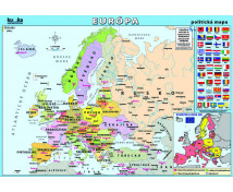 Politická mapa Európy XL (100x70 cm) - SK verzia
