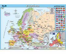 Politická mapa Európy XL (100x70 cm) - SK verzia