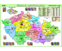 Česká republika - administratívna mapa XL (100x70 cm)