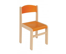 Drevená stolička JAVOR oranžová 35 cm
