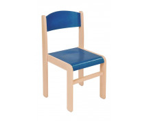 Drevená stolička JAVOR modrá 35 cm