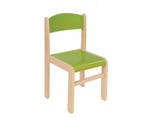 Drevená stolička JAVOR zelená 26 cm
