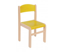 Drevená stolička JAVOR žltá 35 cm