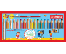 STABILO Woody 3in1 - multifunkčné farbičky, 18 farieb