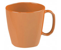 Hrnček s uškom, 0,23 l - oranžový, sada 5 ks