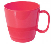 Hrnček s uškom, 0,23 l - červený, sada 5 ks
