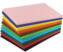 Farebný papier, 125g, 20 ks, A4 - ružový