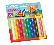 ALPINO Plastelína vo valčekoch, 12 farieb