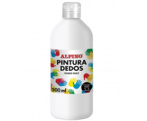 ALPINO Prstové farby vo fľaši, 500 ml - biela