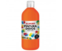 ALPINO Prstové farby vo fľaši, 500 ml - oranžová