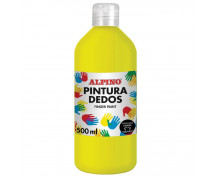 ALPINO Prstové farby vo fľaši, 500 ml - žltá