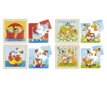 Puzzle s pozadím - Zvieratká
