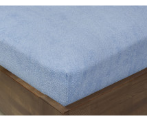 Napínacie prestieradlo FROTÉ, 120 x 60 cm, modré