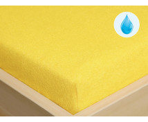 Napínacie nepriepustné prestieradlo FROTÉ, 120 x 60 cm, žlté